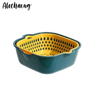 ตะกร้าล้างผัก 2 ชั้น กะละมังล้างผัก washing basket ชุดตระกร้…