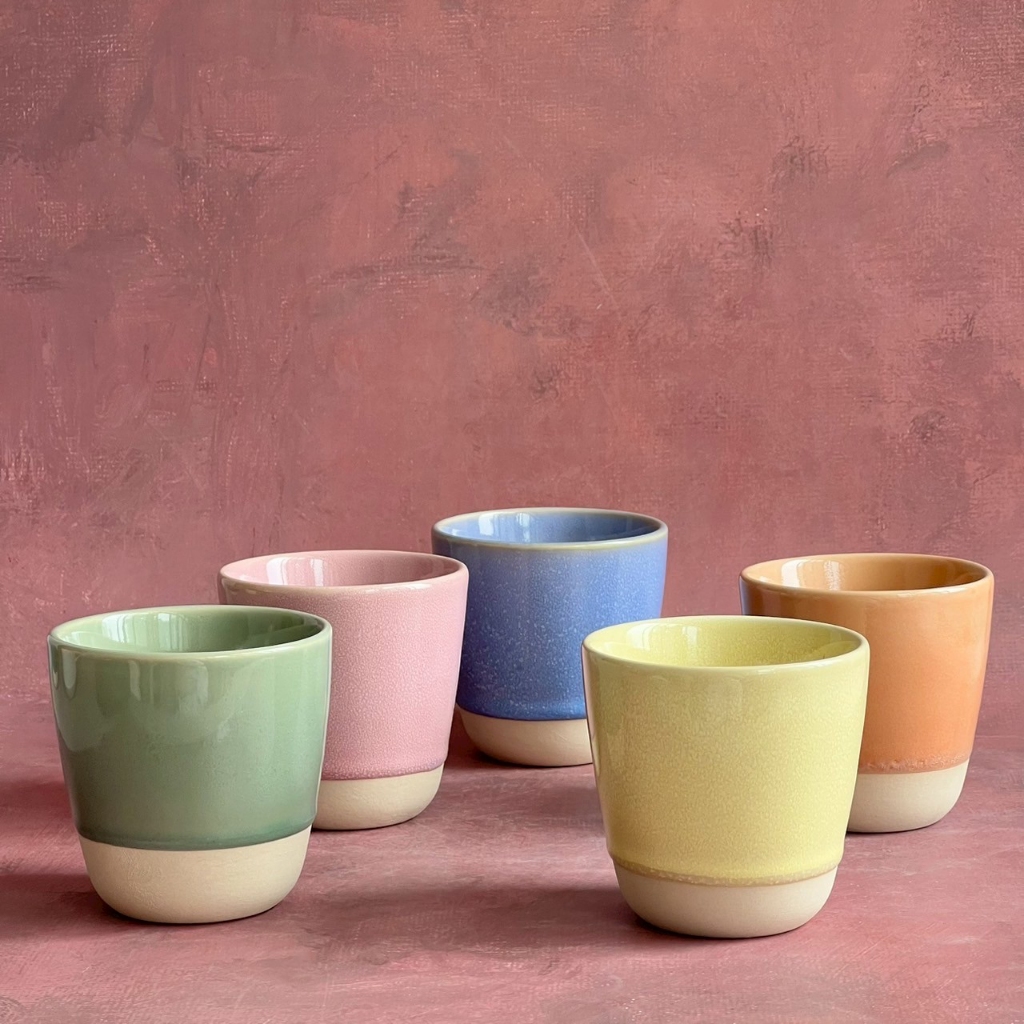 แก้วไม่มีหูจับ แก้วมัค แก้วเซรามิค Mug แก้วความจุ 230 ml - AT1CERAMIC