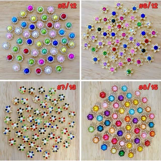 เพชรไฮโซ 50 ชิ้น ขนาด 10 - 15 มิล อุปกรณ์ตกแต่ง DIY