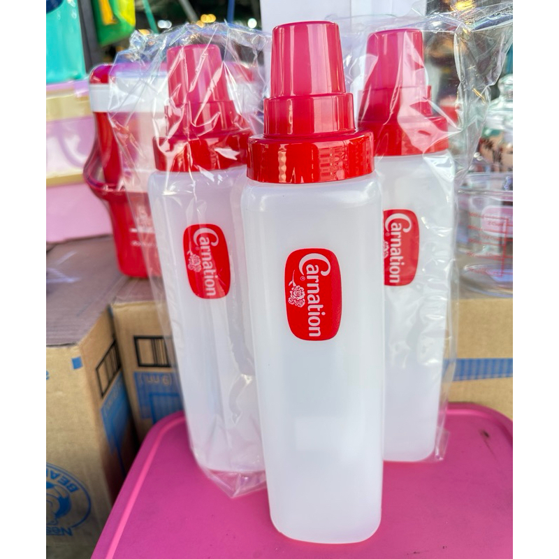 ขวดบีบคาร์เนชั่นขวดใส่ซอสใส่นมขนาด1000มล.
