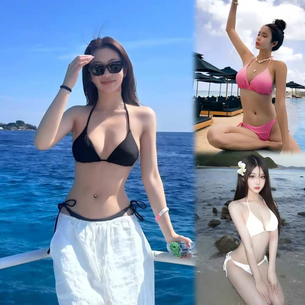 🌸Swift Bra🌸บิกินี่2ชิ้น บรา ผูกคอ bikini girl สไตล์เซ็กซี่ ราคาถูก 8สี