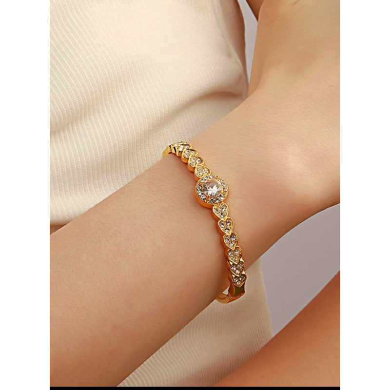 cubic zirconia decor bangle