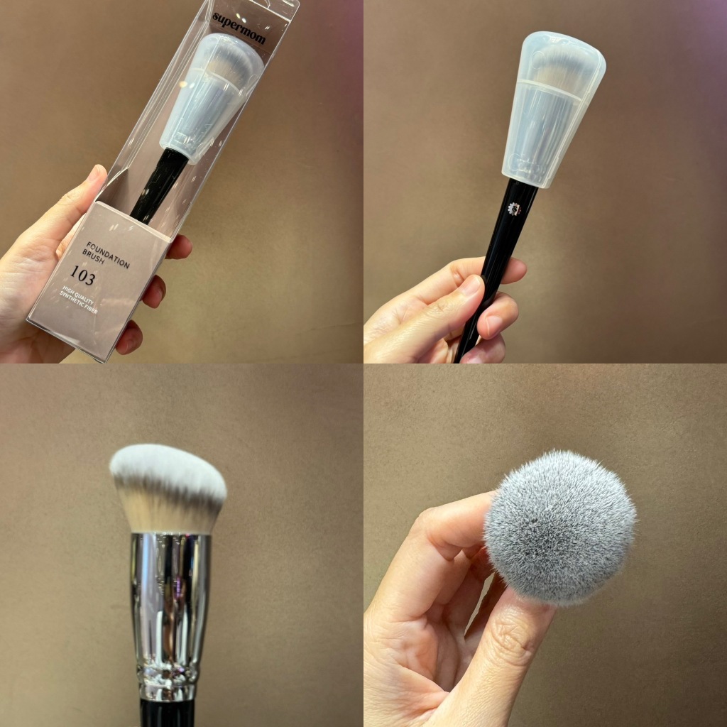 SUPERMOM l Foundation brush แปรงแยกชิ้น แปรงเดี่ยว ลงรองพื้น ทรงแบน ขนสังเคราะห์ เกรดพรีเมี่ยม - รูปที่ 3