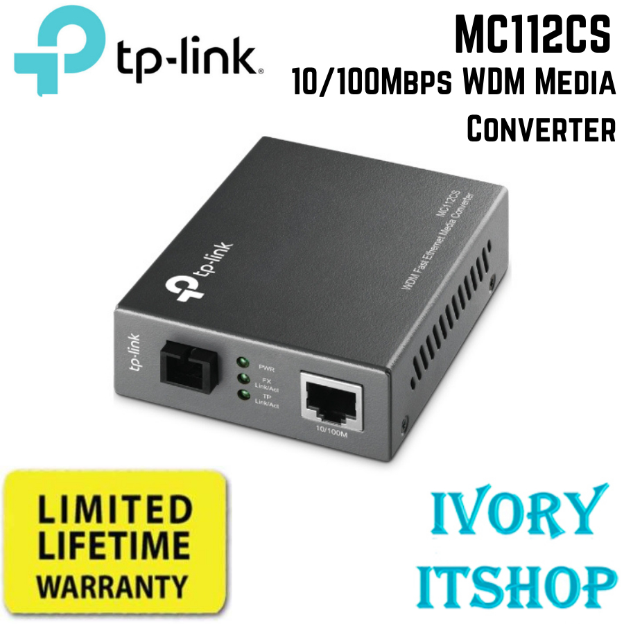 TP Link MC112CS 10/100Mbps WDM Media Converter
