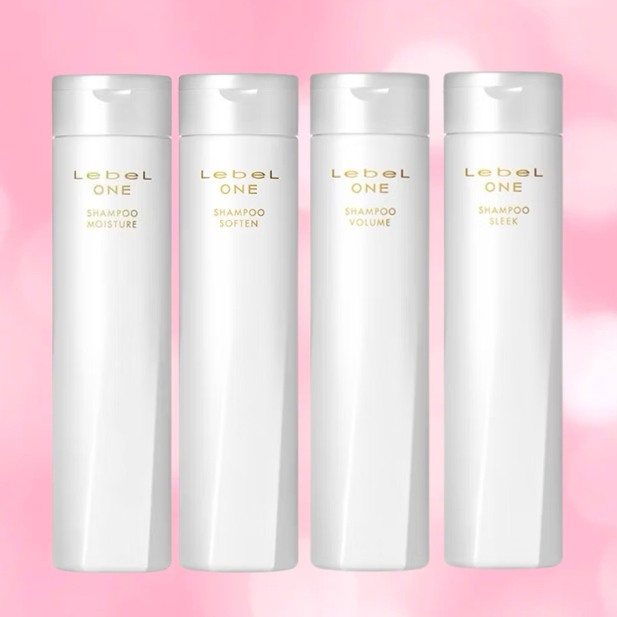 Lebel ONE แชมพู 4 สูตร 240 ML.เพื่อความนุ่ม สลวยของเส้นผมและมอบความชุ่มชื้นให้กับหนังศีรษะที่คุณเลือกได้