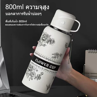 เหยือกร้อนมูลค่าถ้วย Nimbus Gardenia 316 สแตนเลสใหม่สำหรับผู้หญิงความจุสูงเก็บความร้อนความเรียบง่ายถ้วยน้ำ