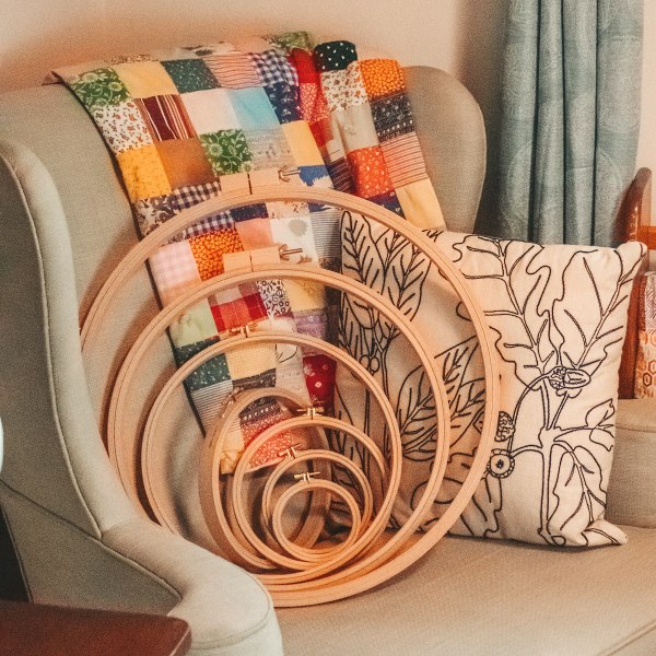 Nurge Beech Wood Embroidery Hoop สะดึง ขนาดใหญ่พิเศษ น๊อตทองเหลืองไม้บีชแท้ หนา 24mm - รูปที่ 7