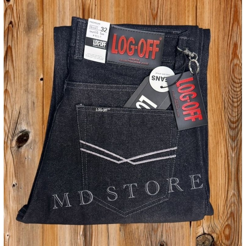 กางเกงยีนส์ขากระบอกใหญ่  LOG-OFF แถมป้ายห้อยพร้อมตะขอ - รูปที่ 3