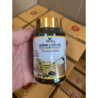 น้ำมัน 6 สหาย ✅6 Mix oil แบรนด์เนเจอร์ (60เม็ด x1กระปุก)น้ำมันสกัด รำข้าว มะพร้าว งาดำ ดาวอินคา งาขี้ม้อน