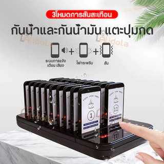 เครื่องเรียกคิวไร้สาย 10-20คิว ระบบเรียกคิว เพจเจอร์เรียกคิว แตัวเรียกคิว 500เมตรเครื่องเรียกคิวไร้สา รับคิว บบไร้สายt