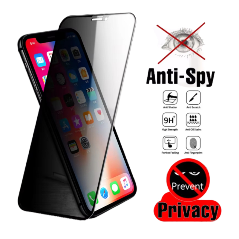 ฟิล์มกันเสือก For iPhone 11 17 13 16 14 15 12 Pro Max 6Plus 7 8 Plus 13 Pro X XS Xs Max XR 12 13 Mini  Air ฟิล์มกันมอง
