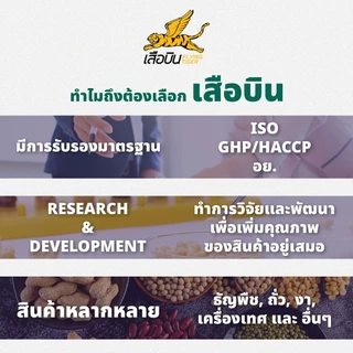 ถั่วเขียวดิบผ่าซีก 500 กรัม ตราเสือบิน | (Green Split Mung Beans)