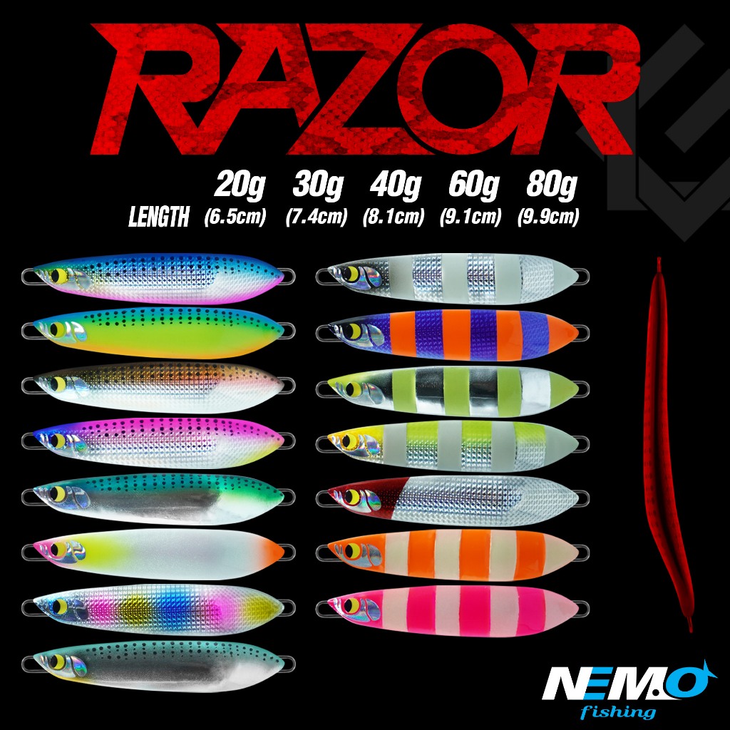 เหยื่อจิ๊ก รุ่น Razor น้ำหนัก 20/30/40/60/80 กรัม LURES FACTORY UNDERGROUND UG