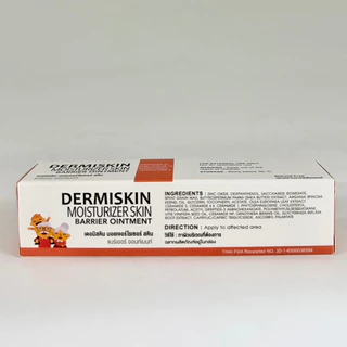 ( Dexpanzel ) Dermiskin 30g ขี้ผึ้ง ทาผดผื่นแพ้ คัน ผิวอักเสบ สูตรอ่อนโยน ปราศจากสเตียรอยด์