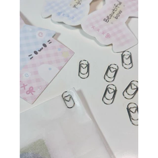 [พร้อมส่ง]คลิปหนีบกระดาษลายหัวใจ แพ็ค10ชิ้น