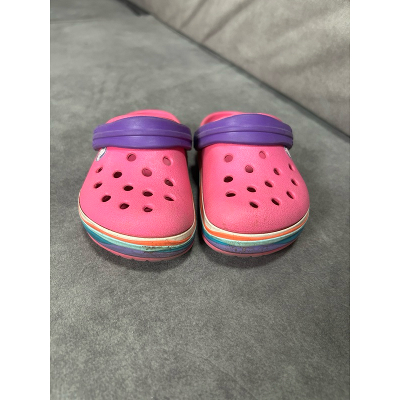 รองเท้า Crocs  'Pink Purple'  Baby C7 (14 cm.) มือสอง สภาพดี