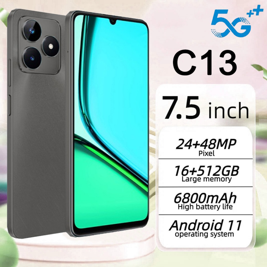 สมาร์ทโฟน C13 7.5 นิ้ว 16 + 512GB โทรศัพท์ราคาถูก 5G WiFi การเรียนรู้โทรศัพท์ของเด็กรับประกันหนึ่งปี