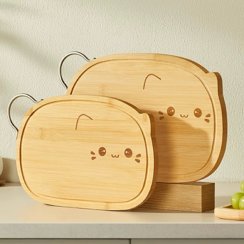 Cat-shaped wooden cutting board เขียงไม้รูปแมว ราคา ถูกที่สุด ดีลบีเคเค แกลเลอรีภาพที่ 6