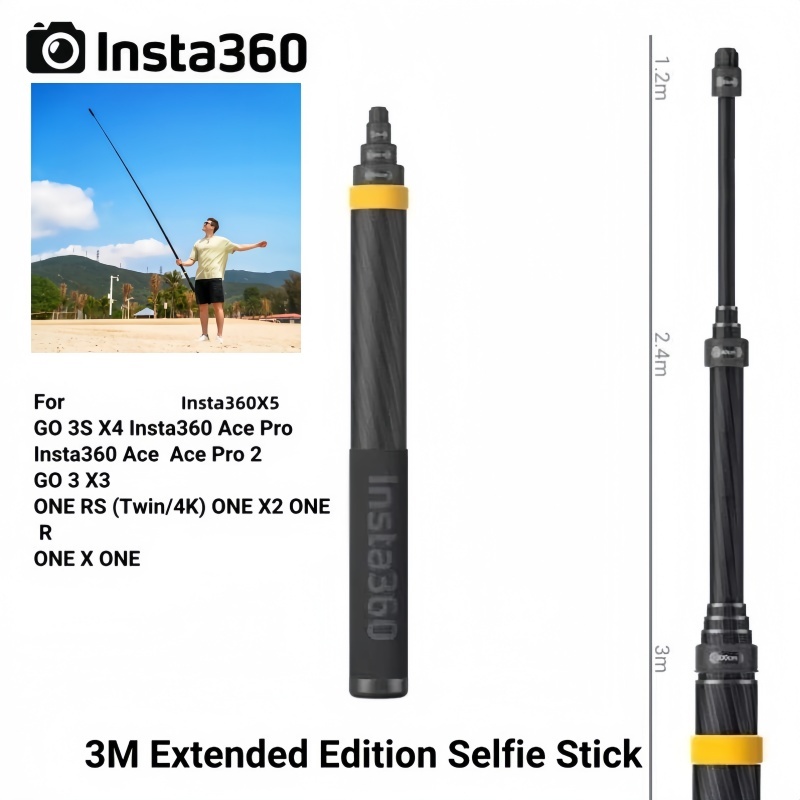 【รับประกัน1ปี】Insta360 3M Extended Edition selfie stick