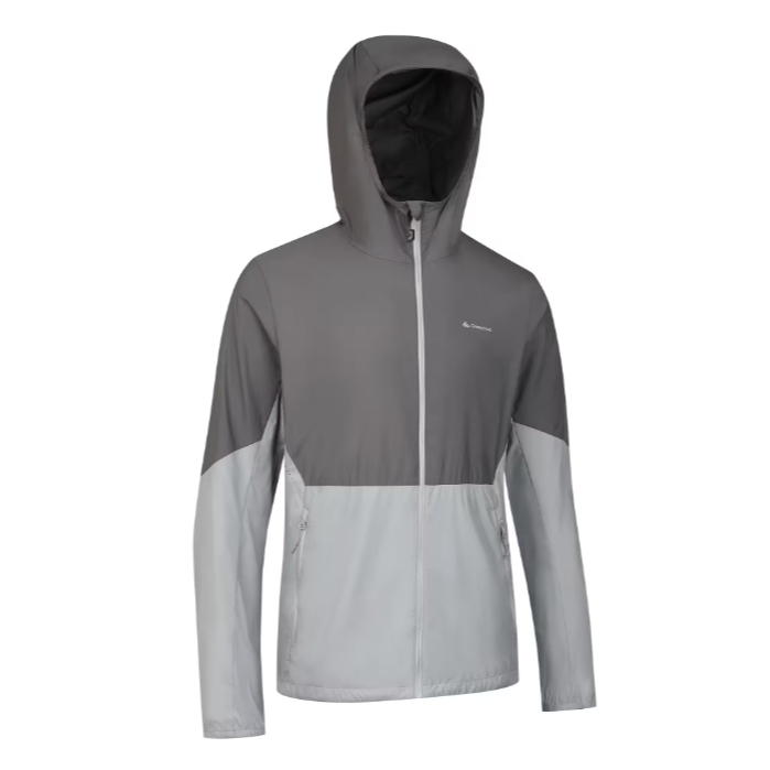 DECATHLON | เสื้อแจ็คเก็ตป้องกันรังสียูวีสำหรับผู้ชายใส่เดินป่ารุ่น HELIUM 500 QUECHUA