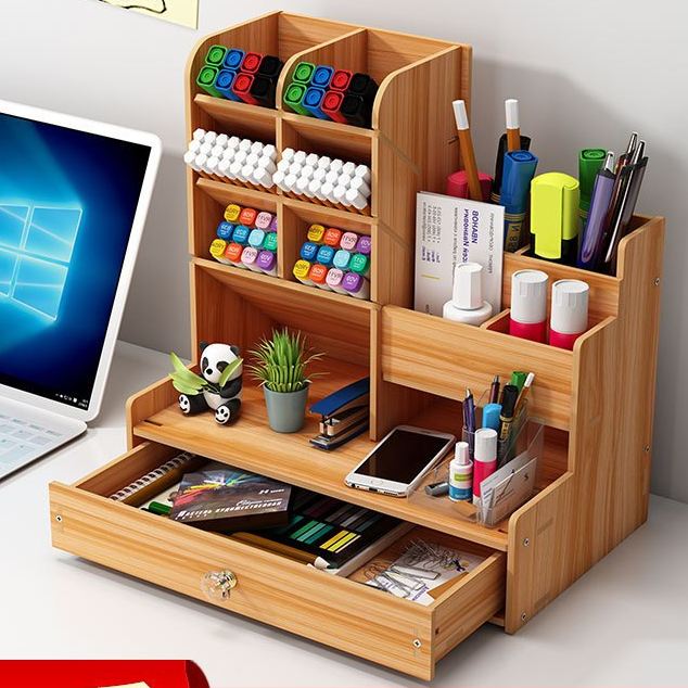 ลิ้นชัก อเนกประสงค์วางซ้อน ชั้นเก็บเครื่องเขียน Gadget Storage Holder กล่องเก็บปากกาเอียงแบบมัลติฟังก์ชั่น