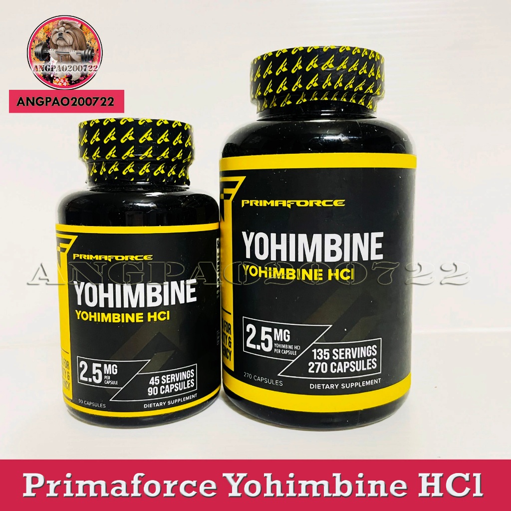 Primaforce, Yohimbine HCl, 2.5 mg, 90/270 Vegetarian Capsules (exp.05/27)