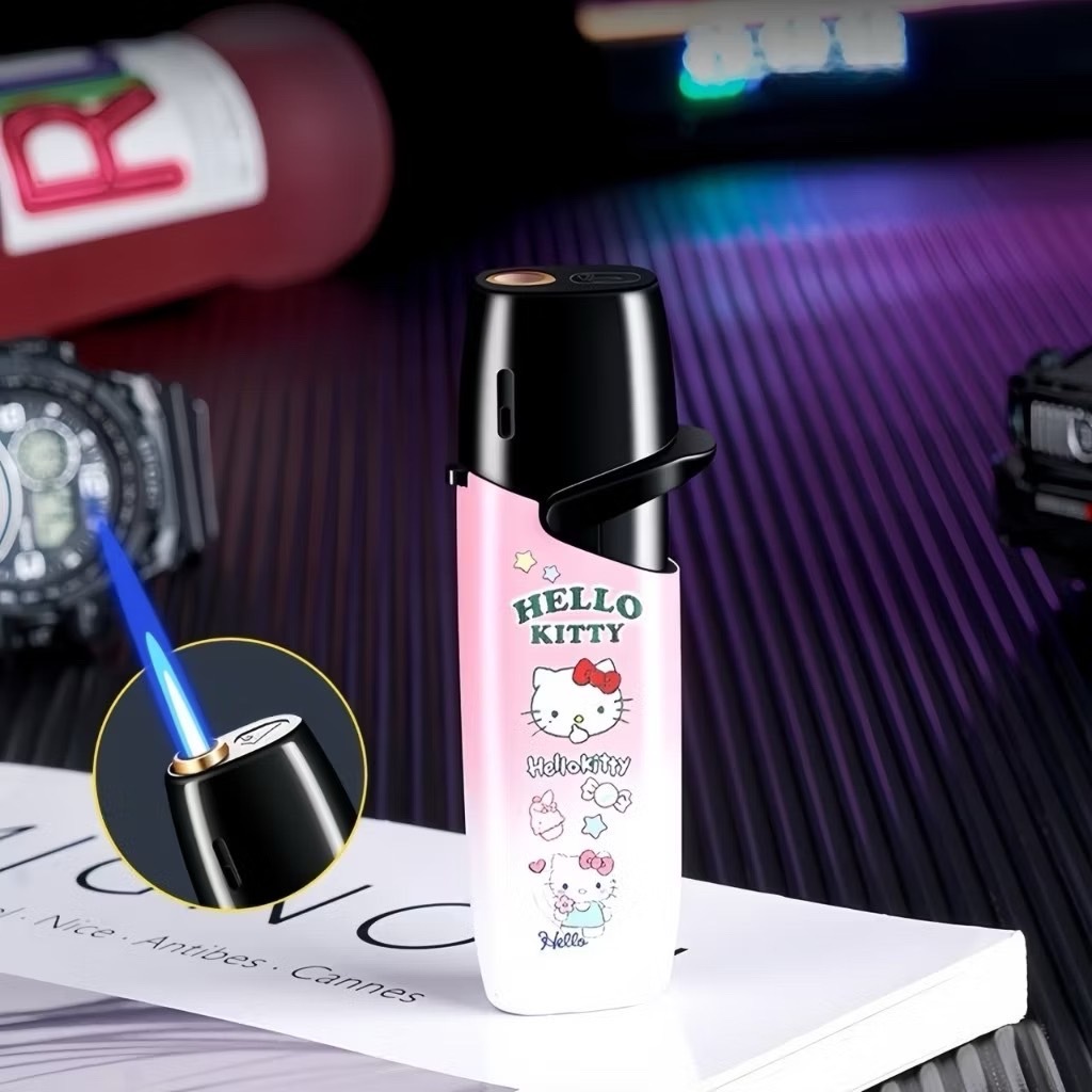 ไฟแช็คฟู่ ไฟแช็คเติมแก๊สเปลวไฟสีฟ้า ไฟแรงต้านลม สินค้าเป็นสินค้าตัวเปล่าไม่มีวัตถุไวไฟ - รูปที่ 4