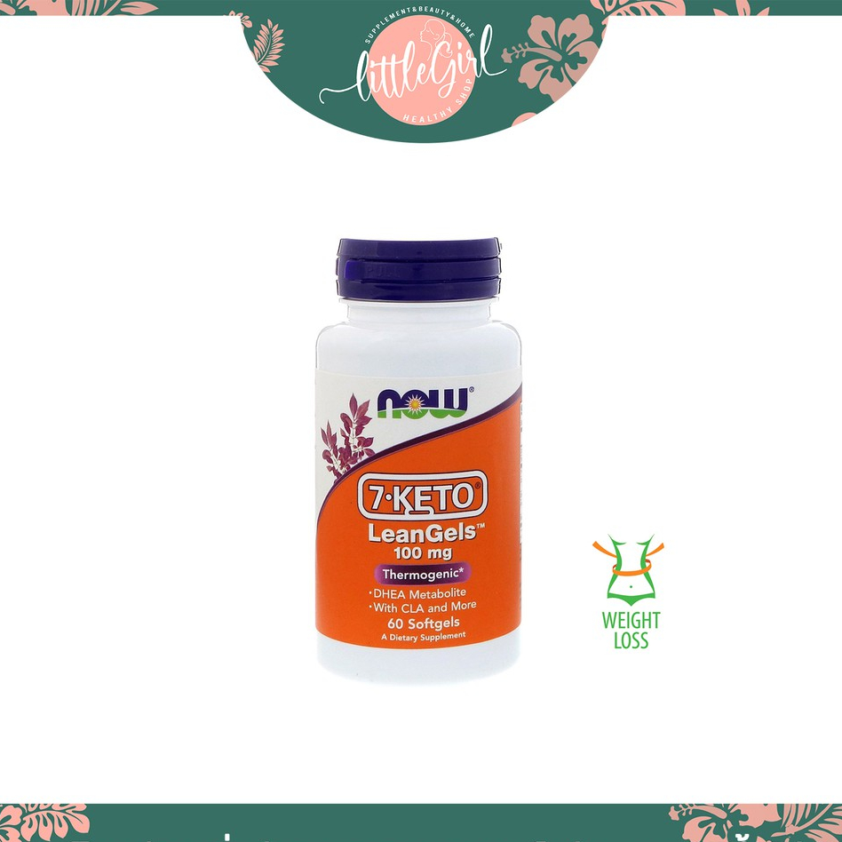 (พร้อมส่ง) 7Keto , Now foods 7-Keto DHEA 100 mg 60 Softgels , 60 Veg Caps