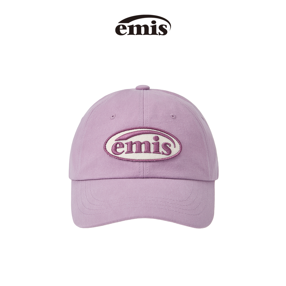 EMIS - TONE ON TONE WAPPEN BALL CAP (BEIGE ,BLACK ,BLUE ,BROWN ,GREY ,GREEN ,LIGHT PURPLE ,NAVY ,RED ,SKY BLUE ,WHITE)