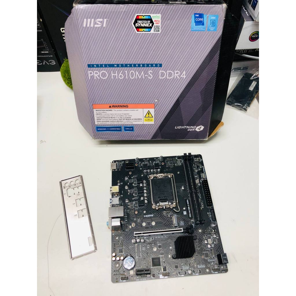 MAINBOARD  MSI PRO H610M-S DDR4 มีกล่อง ใช้งานปกติ ประกันเหลือ