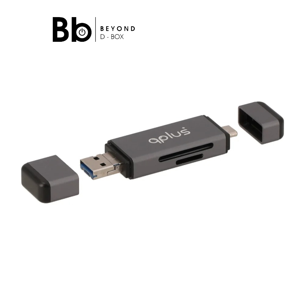 QPLUS Mul-Function 3-in-1 USB 3.0 Card Reader TF/SD Black by BB Beyond D-Box