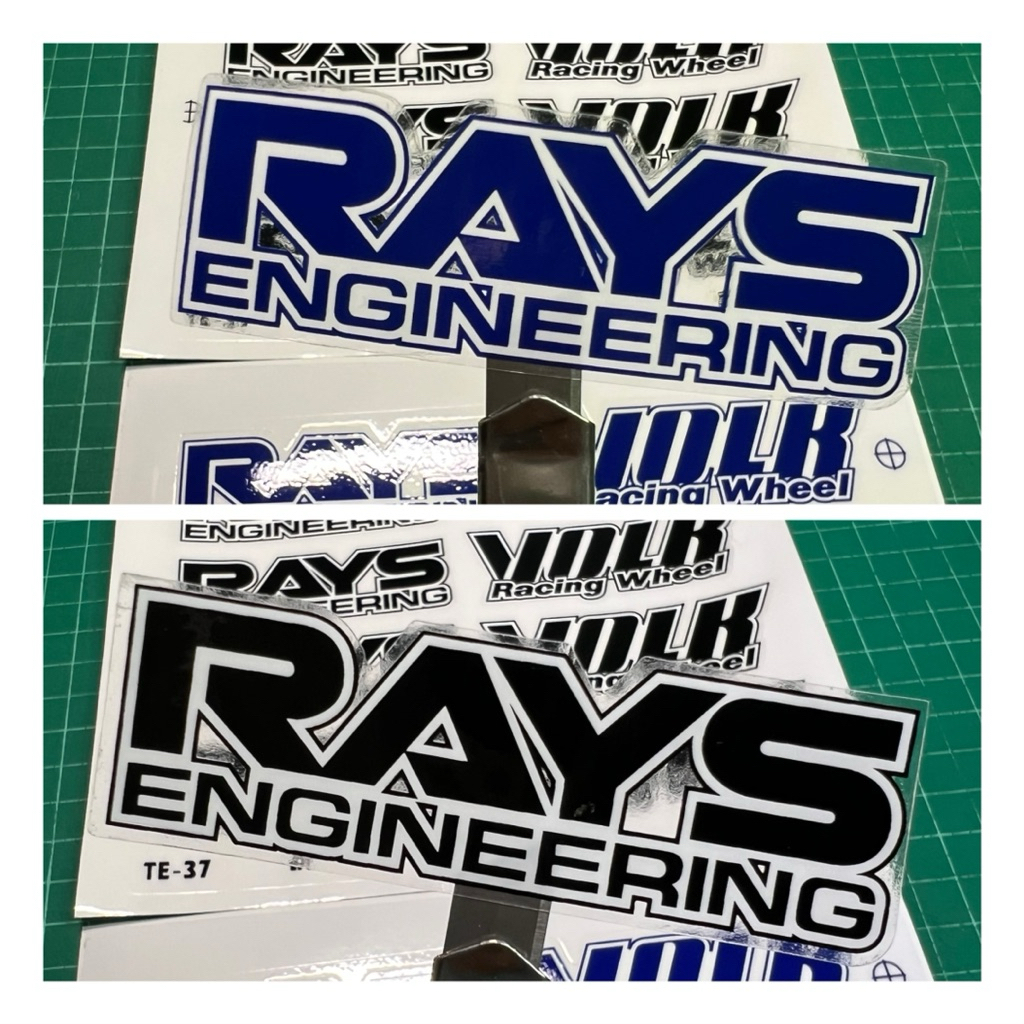 สติ๊กเกอร์ล้อ TE37 (1ชุดติดได้4ล้อ) เคลือบเงาUVแท้ คุณภาพเกรดพรีเมี่ยม RAYS VOLK TE37