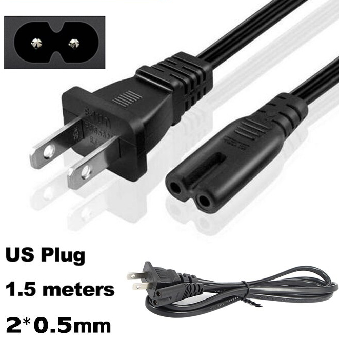 สายไฟ 2รูกลม 2x0.75mm ยาว1.5เมตร ทนทาน cable Ac For Computer/TV /Camera /Printers /Radio