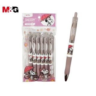 M&G ปากกาเจล ลาย Snoopy & Belle (SGPK35R) ขนาด 0.5 มม. หมึกน้ำเงิน ลิขสิทธิ์แท้ (ราคาต่อ 1 ด้าม)