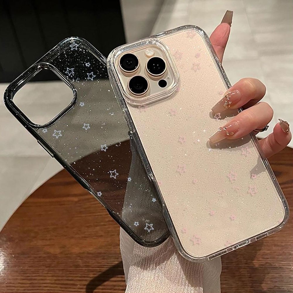 เคส iPhone 15 Pro Max iPhone 13 11 เคสใสแบบแวววาว TPU นุ่มสีสันสดใส ดาวห้าแฉกสีสันสดใส Compatible iPhone14 Pro max - ภาพย่อย 2