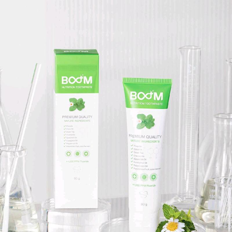 ยาสีฟัน BOOM ยาสีฟันเจล กลิ่นปากหาย สุขภาพปากดี ฟันแข็งแรง