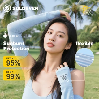 SOLOEVER Sleeves ปลอกแขน (1คู่) ป้องกันรังสีอัลตราไวโอเลตปกป้องผิว UPF50+เหมาะสำหรับกิจกรรมกลางแจ้ง