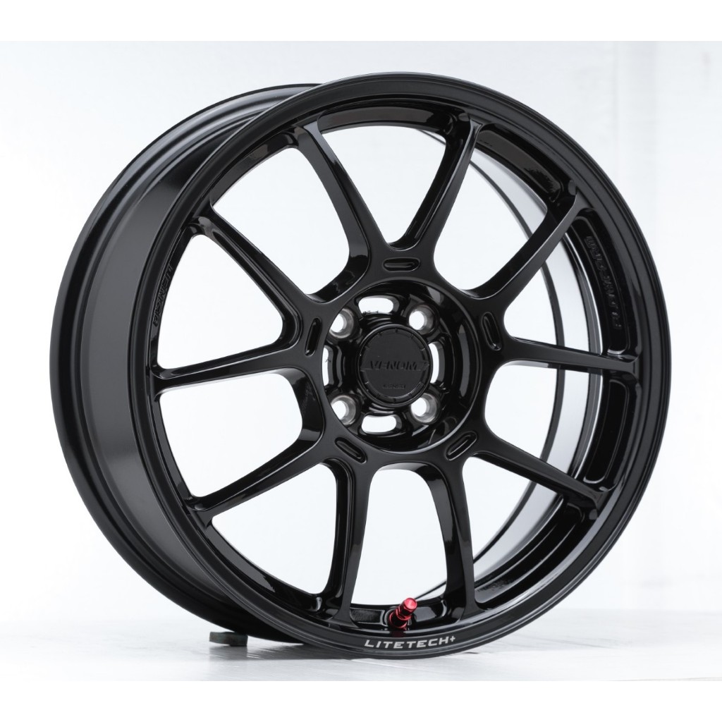 Lenso Wheel VENOM V1N ขอบ 16x7.0" 4รู100 ET+35 สีBKPW แม็กเลนโซ่ ล้อแม็ก เลนโซ่ lenso16 แม็กรถยนต์ขอ