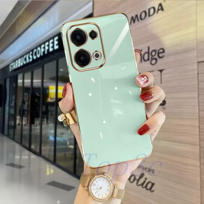 เคสโทรศัพท์ Oppo Reno 13 Pro 13F 12 12Pro 12F Reno 11 10 Pro 11F Reno 10 Pro+เคส ขอบตรง ป้องกันเลนส