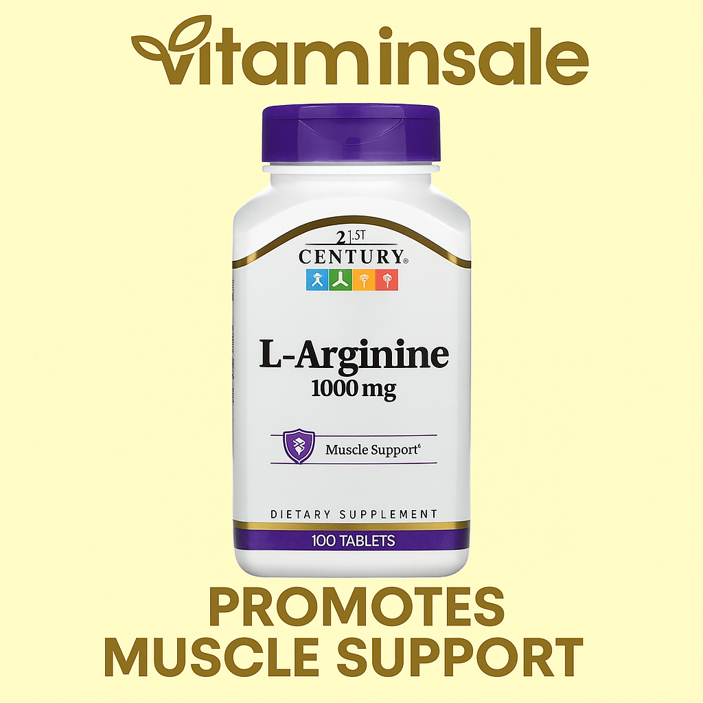 21st Century L-Arginine 1000mg บำรุงหลอดเลือด 100 เม็ด