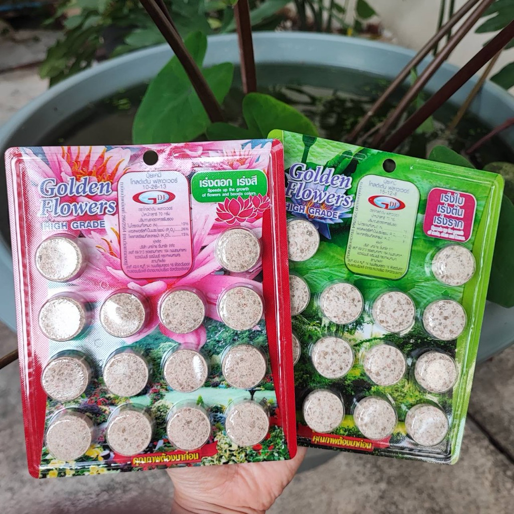 [14 เม็ด] ปุ๋ยบัว ปุ๋ยไม้น้ำ ปุ๋ยดอกบัว Fertilizer 14Tablets for plants