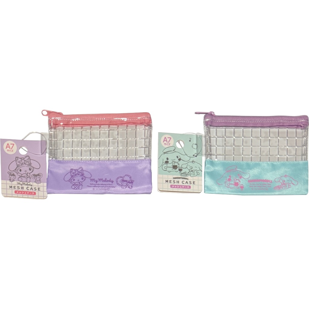 【Direct from Japan】Sanrio  Flat Vinyl Mesh Coin Cases Accessories Pouch A7size 12 ×8.5 cm (My Melody