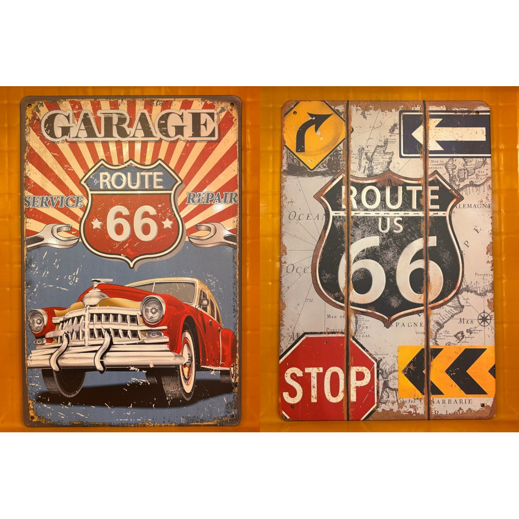 แผ่นป้ายสังกะสี Route 66