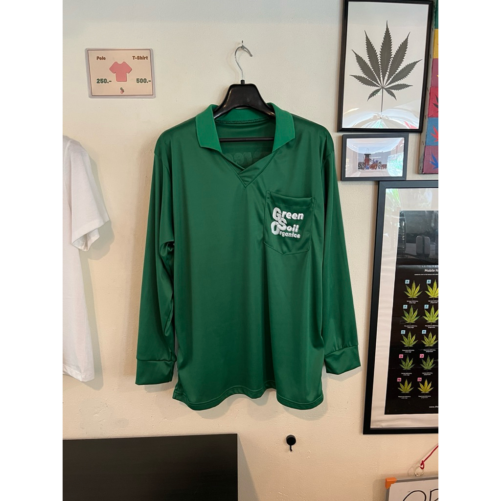 เสื้อปุ๋ย GSO กันแดด กันร้อน ผ้าร่ม เย็นสบาย แขนยาว คอปก