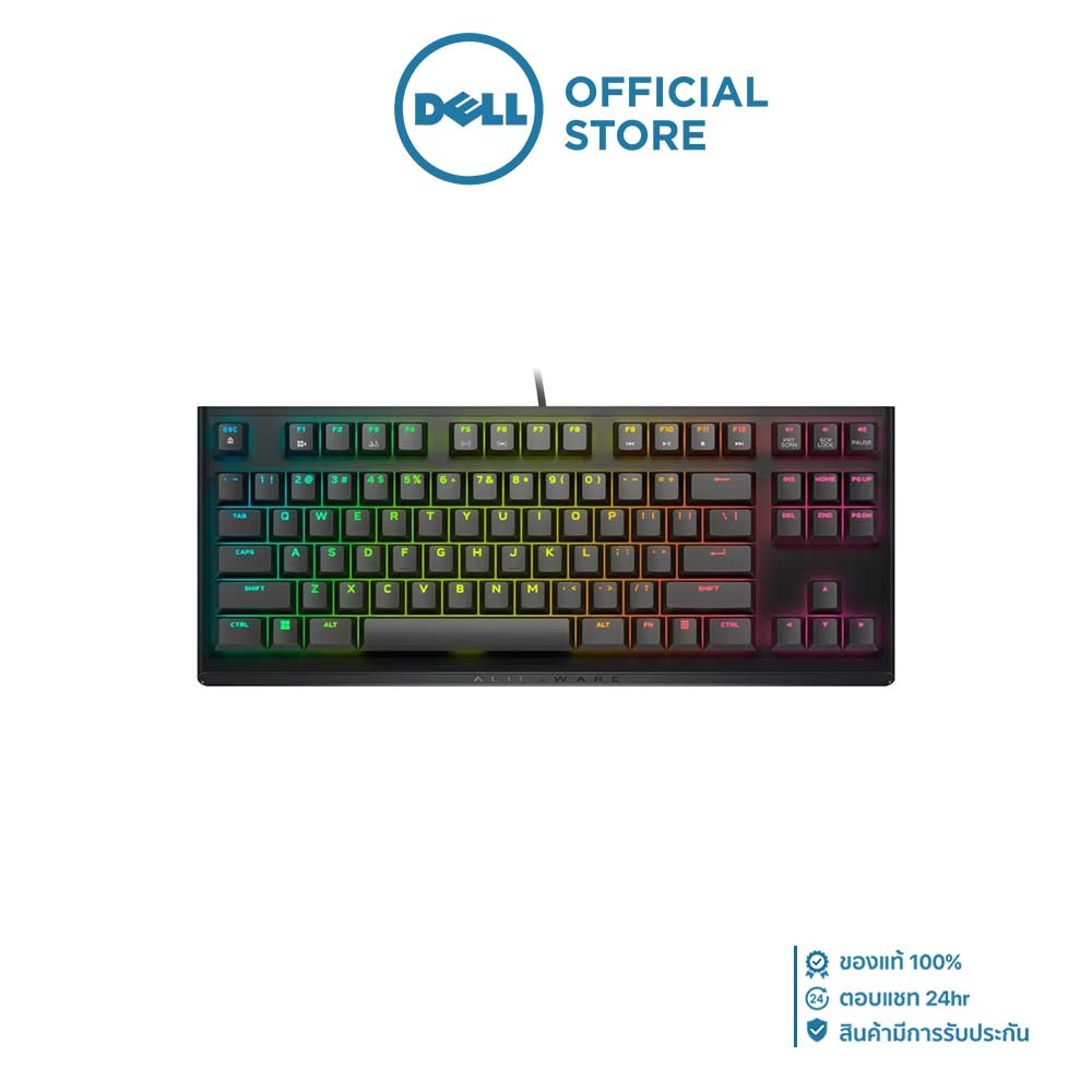 KEYBOARD (คีย์บอร์ด) ALIENWARE AW420K (DARK SIDE OF THE MOON) (CHERRY MX RED SWITCH ALIENFX RGB EN)