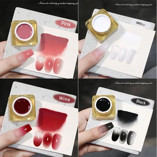 Nawoelite สีทาเล็บ สีออมเบร สีเจล สีเจล 4 สีออมเบรแดง/ชมพู/ขาว/ดำ DIY ทำเล็บง่าย ใช้ไฟLED/UV สีทาเล็บเจลไล่ระดับสี 8g