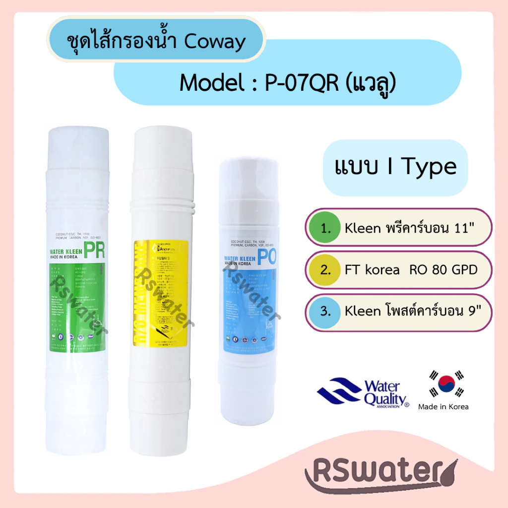 ชุดไส้กรองน้ำอินไลน์ Kleen สำหรับ Coway P-07QR thumbnail 4