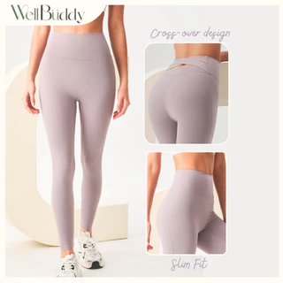 [New in Jun] - WellBuddy เลกกิ้งออกกำลังกาย กางเกงเลกกิ้ง กางเกงโยคะ กางเกงพิลาทิส เก็บพุง ยกก้น (Cross Slim Leggings)