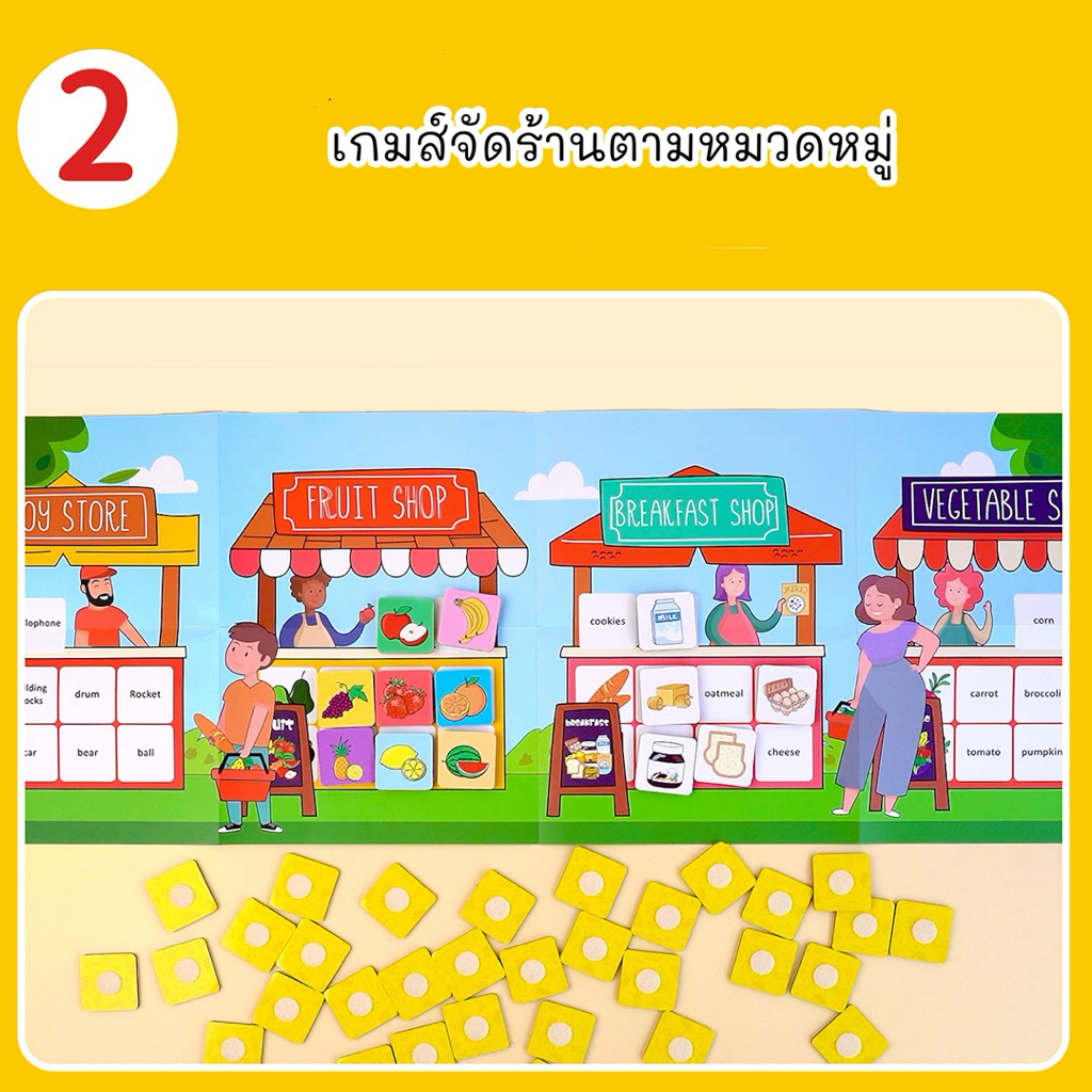 บอร์ดเกมส์เด็ก เกมส์ซื้อของ Shopping List ของเล่นเสริมพัฒนาการ - รูปที่ 2
