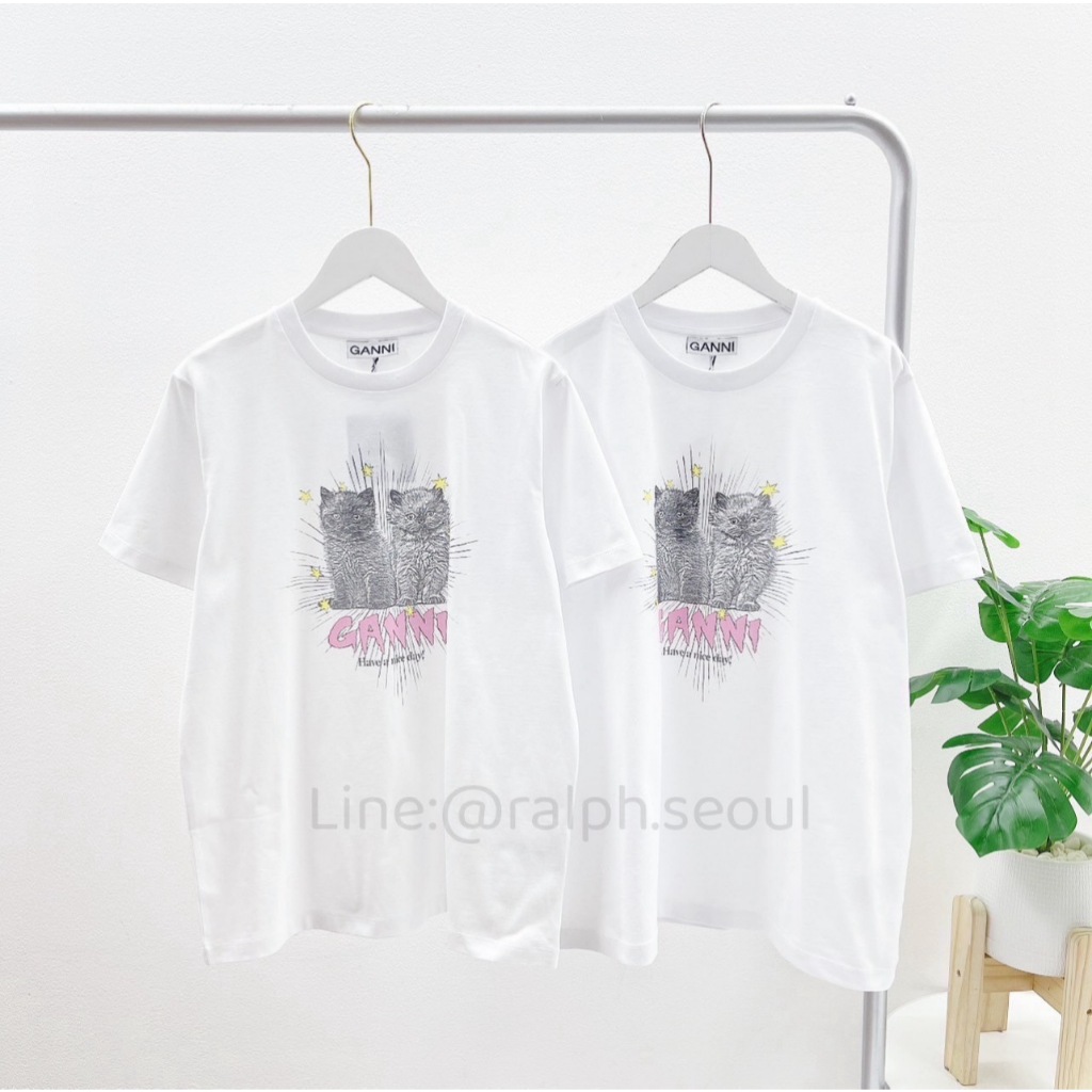 Ganni Kitten Relaxed Fit T-Shirt